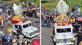 ‘Papamóvil’ se lució en desfile de alegorías en Cusco y usuarios reaccionan: “De Perú para el Vaticano”