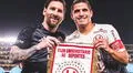 Universitario saludó a Lionel Messi por su cumpleaños y recordó épica foto con Aldo Corzo: "De un grande para otro grande"
