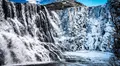 Las fuertes imagenes que dejó el frío extremo en Argentina: congeló una cascada de 30 metros