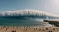 Impresionantes imágenes del "tsunami de nubes" que azota las playas de Portugal