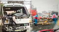 Chocan bus 'Chosicano' y camioneta en avenida Grau: 8 heridos tras violento accidente en Cercado de Lima