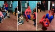 "Hombre araña" peruano desata risas en fiesta infantil al sufrir para hacer un simple volantín