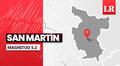 Temblor de magnitud 5,2 se sintió en San Martín hoy, según IGP
