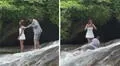 Novio iba a pedirle matrimonio a su pareja en cascada, pero terminó cayendo: "Y se marchó..."