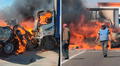 Al menos 3 muertos en trágico accidente en Panamericana Sur: choque entre dos vehículos terminó en incendio