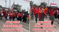 Delegación de alumnos extranjeros se hace presente en desfile escolar y son la sensación en redes: "Los queremos mucho"