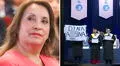 Egresado protesta contra Dina Boluarte con cartel en mano durante su graduación en la universidad