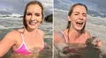 Influencer se baña sonriente en ‘espuma marina’ sin saber que eran aguas residuales: “Terrible error”