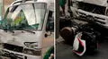 Cúster del Chosicano atropella a adulto y dos menores a bordo de motocicleta en Santa Anita