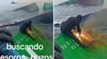 Buzo es captado cortando contenedor en el mar del Callao y redes estallan: “Ellos ya habrían sacado el Titanic”