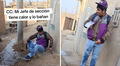 Joven censista termina empapado mientras descansaba en la calle: “Fue de casualidad”