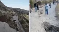 Se hunde carretera en Arequipa y bloquea acceso a la Cruz del Cóndor y otros sitios turísticos: visitantes cruzan a pie