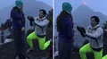 Volcán entra en erupción en el preciso momento que hombre se arrodilla para pedir matrimonio: video se volvió viral en redes