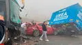 Fatal accidente en carretera Pasamayo: al menos 11 vehículos chocan en cadena y dejan 10 heridos en la vía Panamericana Norte