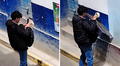 Peruano genera desconcierto tras pegar afiche y despegarlo segundos después: “¿Solo era para la foto?”