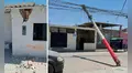 Poste a punto de caer pone en riesgo a dos familias y decenas de ciudadanos en Castilla, Piura