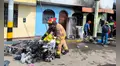 Comerciante pierde su mercadería tras voraz incendio en puesto de ventas en Trujillo