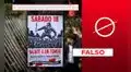 Es falso este afiche que convocó una marcha en Perú para el 18 de octubre con el lema "Bájate a un tombo"