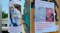 Aparecen afiches con rostros de presuntos extorsionadores en postes de SJL: "Sicariato nunca más"