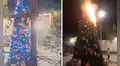 Piura: árbol navideño del distrito de La Unión se incendia en Nochebuena