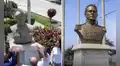 Comunidad venezolana retira estatua de Hugo Chávez en Perú y coloca busto de Simón Bolivar en Chincha