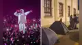 Usuaria capta a fans de Bad Bunny acampando 10 días antes de su concierto en el Estadio Nacional y redes estallan: "¿No tienen nada que hacer?"