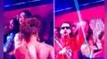 Captan tenso momento entre invitadas a la ‘casita’ de Bad Bunny al empujarse por salir en pantalla durante concierto