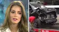 Laura Spoya sufre aparatoso accidente con su camioneta en Surco y es hospitalizada de emergencia