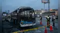 Bus de ‘Los Chinos’ se incendia en El Agustino: conductor resulta herido tras quedar envuelto en llamas