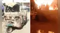 Incendian dos mototaxis en Villa El Salvador: fuego alcanzó una vivienda y dejó herida a una joven