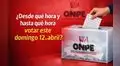 ¿A qué hora puedo ir a votar este domingo 12 de abril por Elecciones 2026?