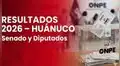 Resultados Huánuco Elecciones 2026 EN VIVO: conteo oficial ONPE para senador y diputados