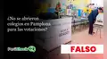 Es falso que no se abrieran colegios en Pamplona Alta: centros de votación sí funcionaron y registran votos