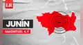 Temblor de magnitud 4,9 se sintió en Junín hoy, según IGP