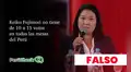 Es falso que Keiko Fujimori tenga de 10 a 15 votos en todas las mesas del Perú, como indicó la excandidata al Senado, Cecilia García