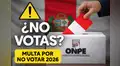 Cuánto se paga de multa por no votar en Elecciones 2026: montos según distrito