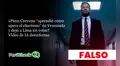 ¿Piero Corvetto “aprendió cómo opera el chavismo” en Venezuela y dejó a Lima sin votar? Video de IA desinforma