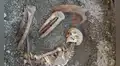 Lo encontraron 2.000 años después con un tazón para protegerse la cabeza y una lámpara para iluminar su camino: un hombre huyó de Pompeya cuando estalló el Vesubio