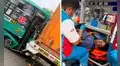 Bus de la empresa ETVASA impacta contra camión y deja 14 pasajeros heridos en La Victoria