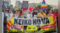 Gremios, colectivos y estudiantes marcharon contra Keiko Fujimori
