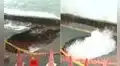 Oleajes anómalos generan enorme forado en el malecón de San Bartolo y aceleran obras de emergencia