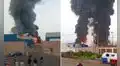 Feroz incendio en fábrica Ferrosalt de Lurín moviliza a más de 10 unidades de Bomberos