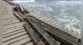 ¡Histórico muelle en ruinas! Fuertes oleajes dejan graves daños en puerto de Chiclayo y perjudican a pescadores