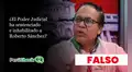 ¿El Poder Judicial ha sentenciado e inhabilitado a Roberto Sánchez?