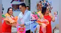 Lesly Águila tiene inesperada reacción al recibir romántico regalo de su novio, músico de Corazón Serrano