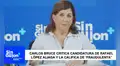 Carlos Bruce sobre Rafael López Aliaga: "Su postulación es un fraude a la ley"