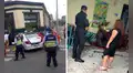 Violento choque en el Cercado de Lima deja tres mujeres heridas: un auto terminó empotrado en local de comida
