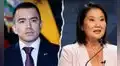 Keiko Fujimori plantea copiar estrategia de seguridad de Daniel Noboa, cuestionado por violaciones de derechos humanos