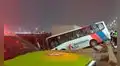Bus de AeroDirecto Sur se despista y vuelca entrando al Aeropuerto Jorge Chávez en el Callao
