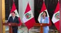 Keiko Fujimori llega a Palacio de Gobierno para reunirse con presidente Balcázar